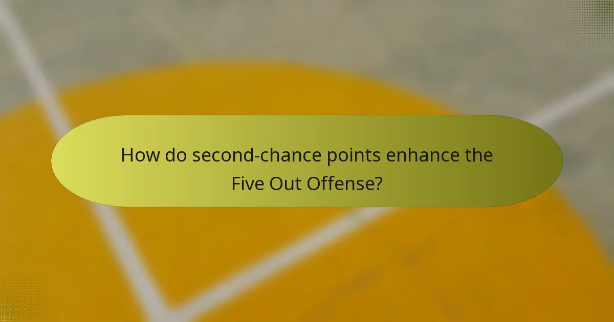How do second-chance points enhance the Five Out Offense?
