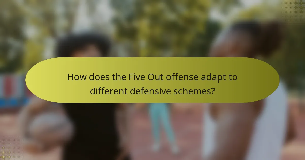 How does the Five Out offense adapt to different defensive schemes?