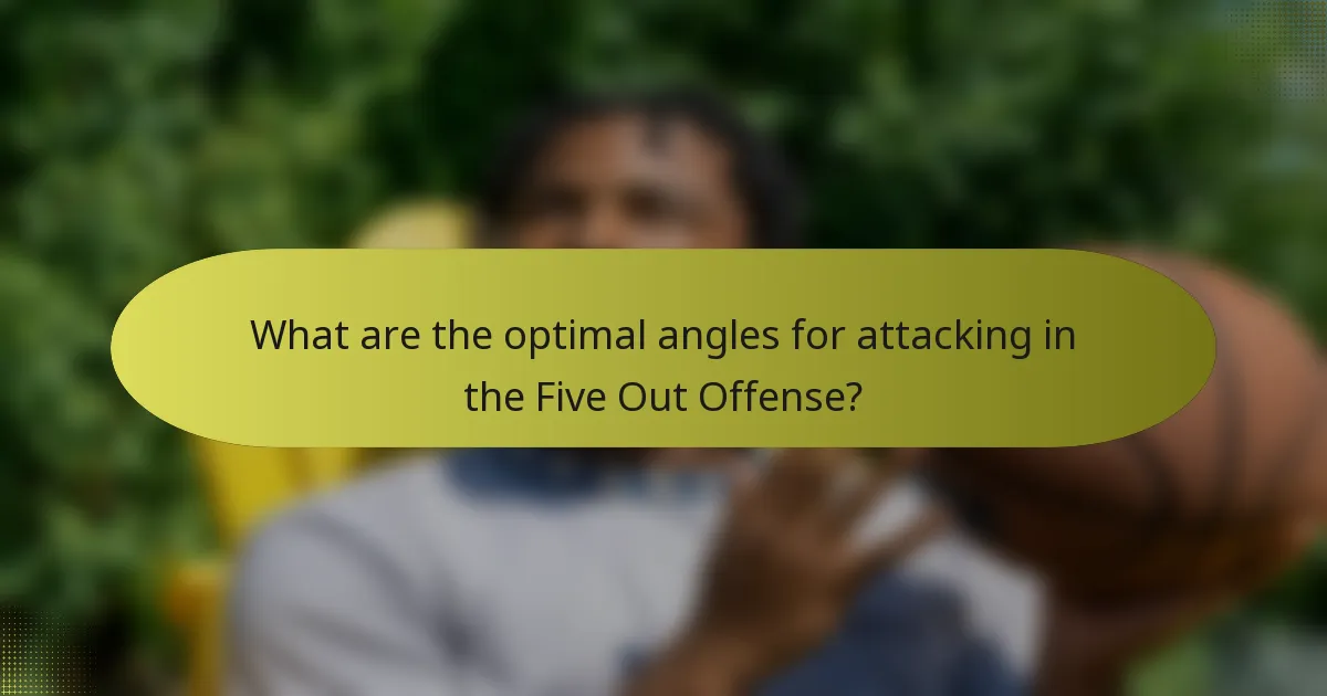 What are the optimal angles for attacking in the Five Out Offense?